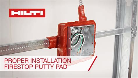 hilti putty pads for electrical boxes|hilti putty pad installation instructions.